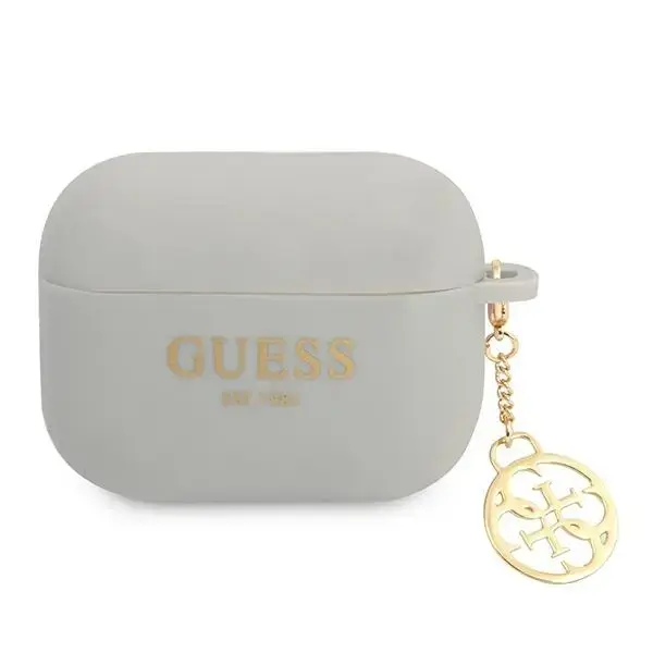 Guess GUAPLSC4EG AirPods Pro cover szary|grey Silicone Charm 4G Collection