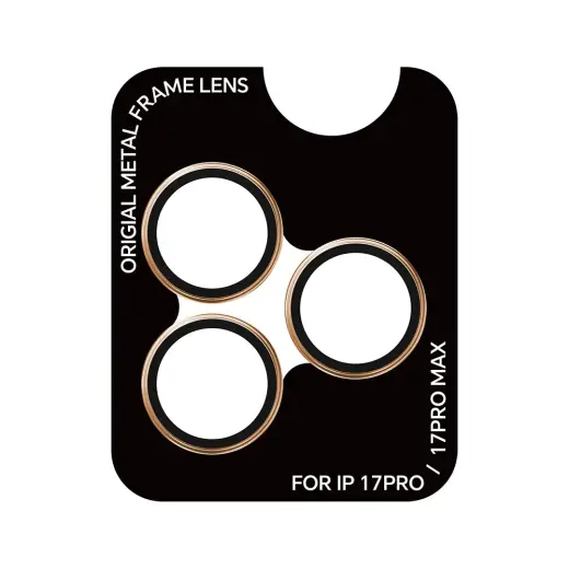 Rock Tempered glass Pure Series Camera Lens on camera for Iphone 17 Pro/17 Pro Max (lens 3 pieces) orange