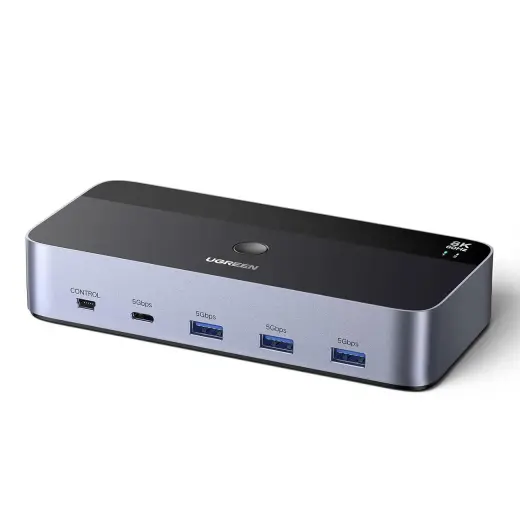 Ugreen AK700 DisplayPort 8K 60Hz KVM Switch – Gray