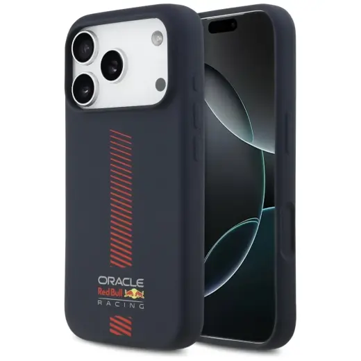 Red Bull Silicone Powerbar maciņš ar MagSafe atbalstu telefonam iPhone 17 Pro tumši zils