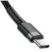 Baseus CATKLF-GG1 Cafule datu pārraides un uzlādes vads | USB-C uz USB-C | 60W | 1m | pelēks, melns (Bojāts iepakojums)