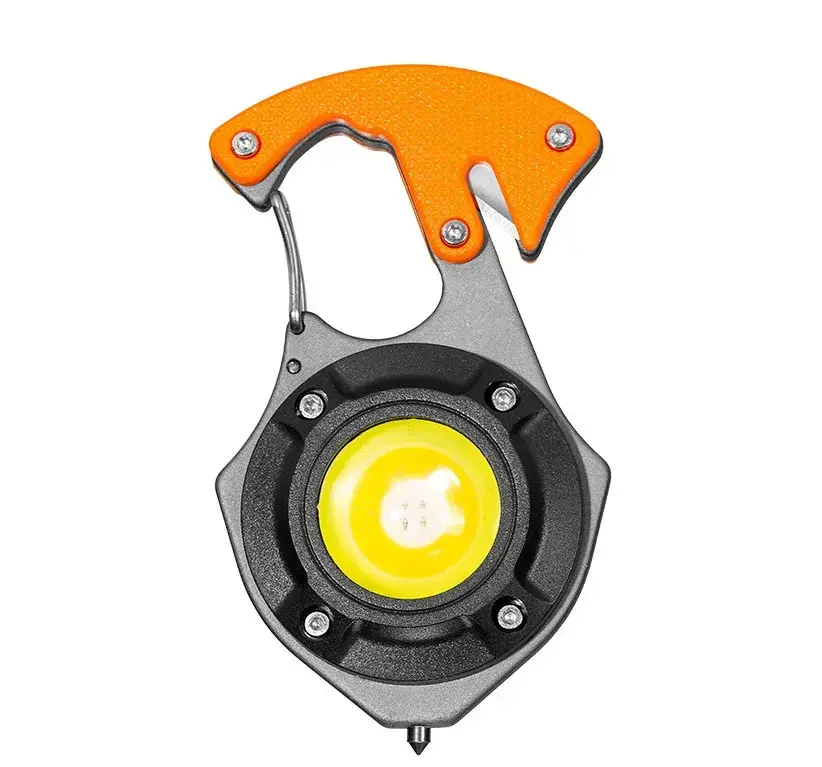 Mini flashlight LED keychain W5143 Type C with 2 screwdriver bits orange