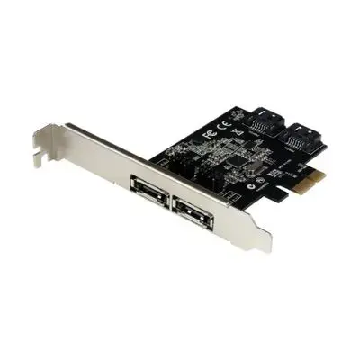 StarTech.com 2 Port PCI Express SATA 6 Gbps eSATA Controller Card - Dual Port PCIe SATA III Card - 2 Int|2 Ext - SATA III 6Gbps (PEXESAT322I) - storage controller - SATA 6Gb|s | eSATA 6Gb|s - PCIe x1