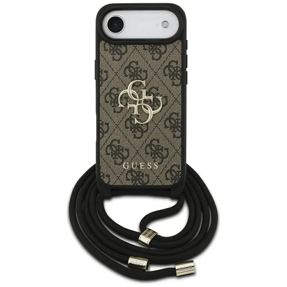 Etui Guess 4G Big Logo Cord Stap          Crossbody do iPhone Air brązowy