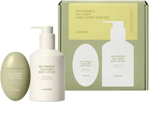 Set Lab 1899: Red Ginseng, Collagen, Moisturising, Body Lotion, 250 ml + Red Ginseng, Collagen, Improves skin elasticity, Hand Cream, 50 ml