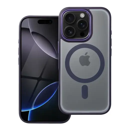 MATTE MAG COVER case compatible with MagSafe for IPHONE 16 Pro purple