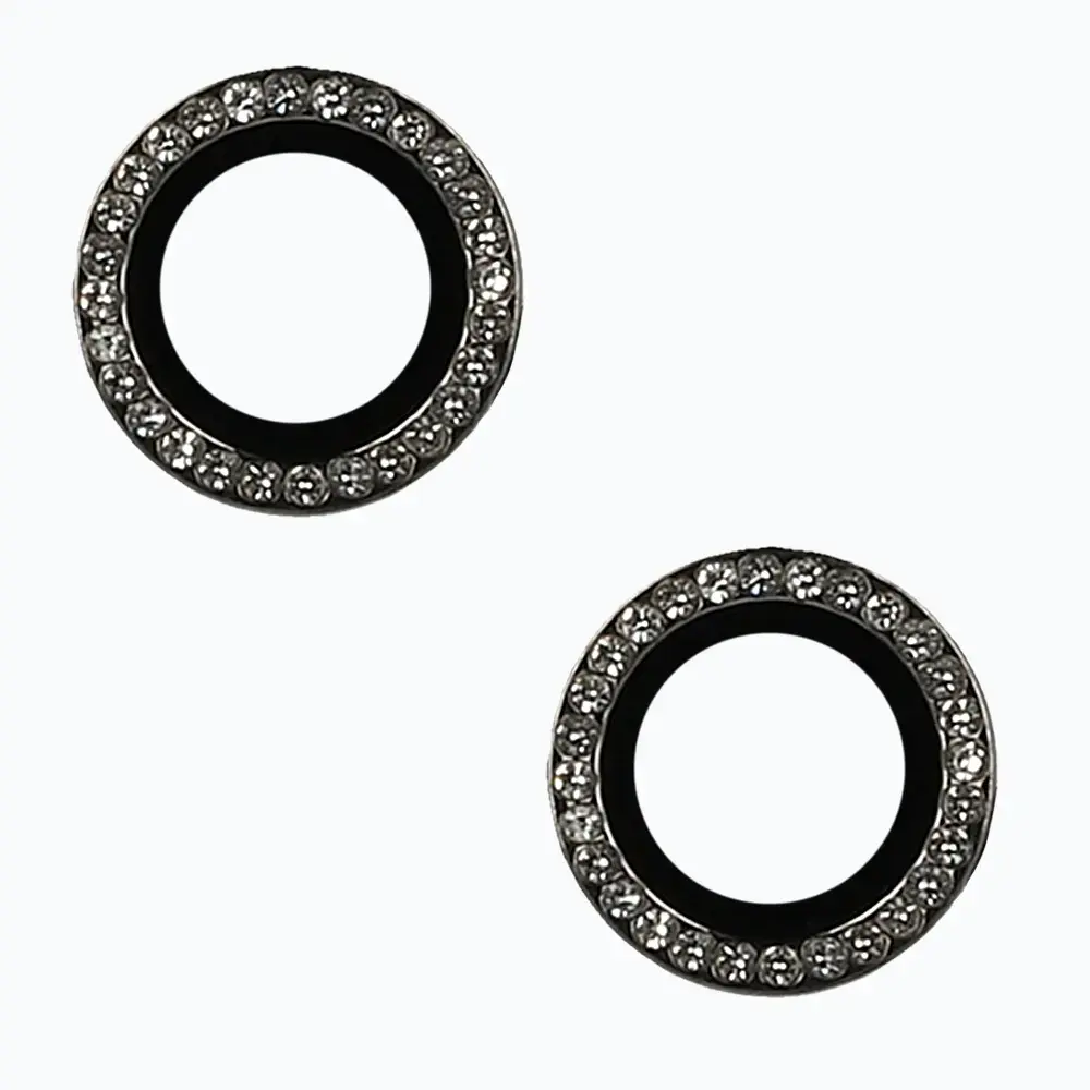 Tempered Glass HARD DIAMOND for camera (LENS) for Iphone 15/15 Plus black (lens 2 pieces)