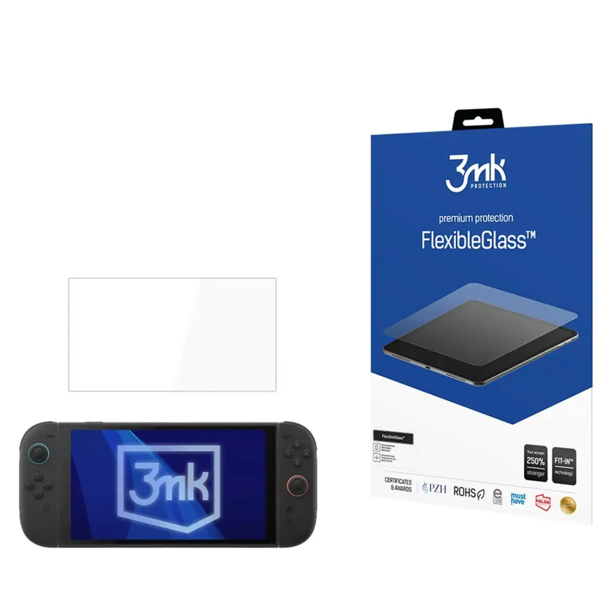 Hybrid glass 3mk FlexibleGlass for Nintendo Switch 2 - up to 11"