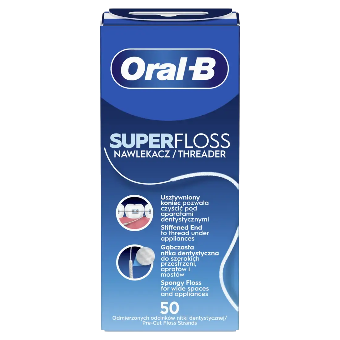 Zobu diegs ORAL-B Super Floss, 50 gab.