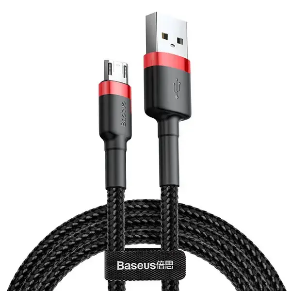 Baseus Cafule datu pārraides un uzlādes vads | USB-A uz Micro USB | 12W | 1m | sarkans, melns