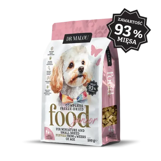 Liofilizēta barība kucēniem - DR Malou, Puppies - Duck with goat's milk and egg yolk 500g
