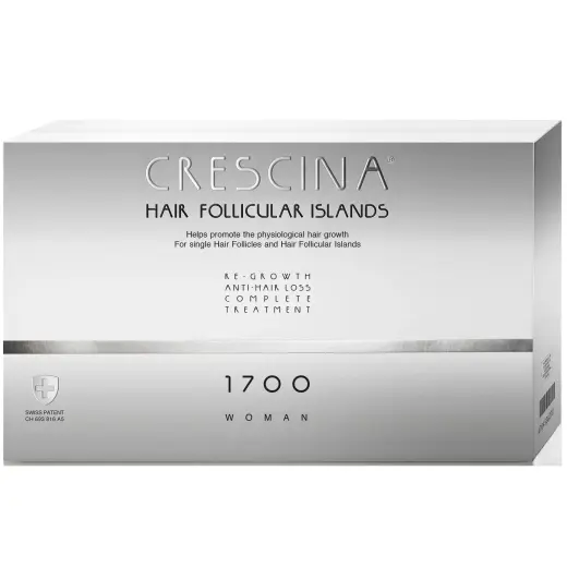 Labo, Crescina Follicular Islands 1700, For Growth Stimulation, Ampoules Treatment Serum, For Scalp, For Women, 10 +10 pcs