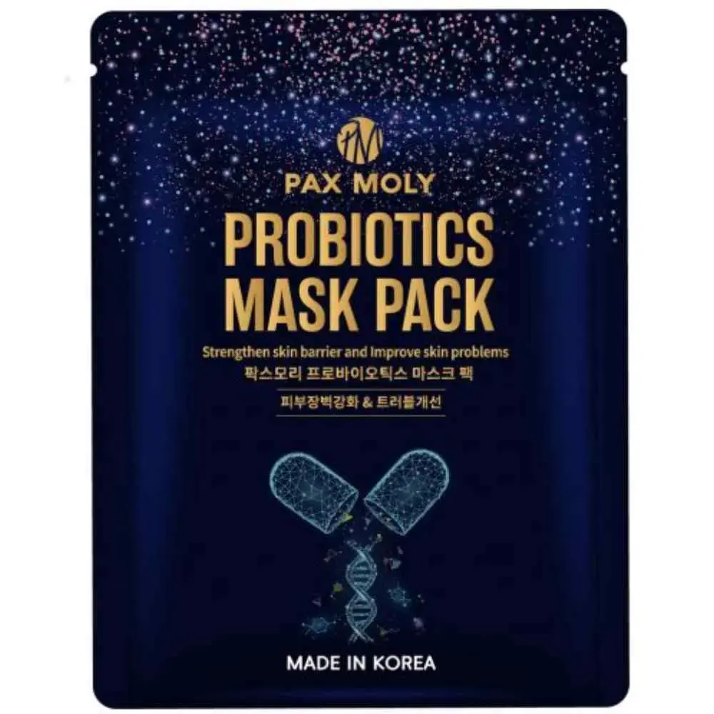 PaxMoly, Probiotics, Hydrating & Nourishing, Sheet Mask, Face, Day & Night, 25 ml