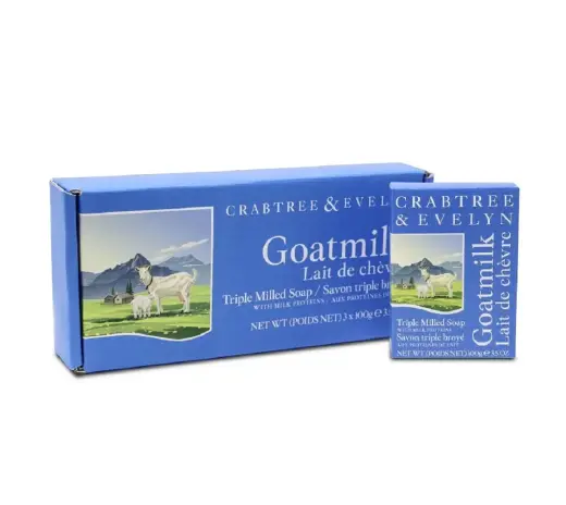 Set Trio, Crabtree & Evelyn, Goatmilk, Hydrating, Soap Bar, 3 pcs, 85 g