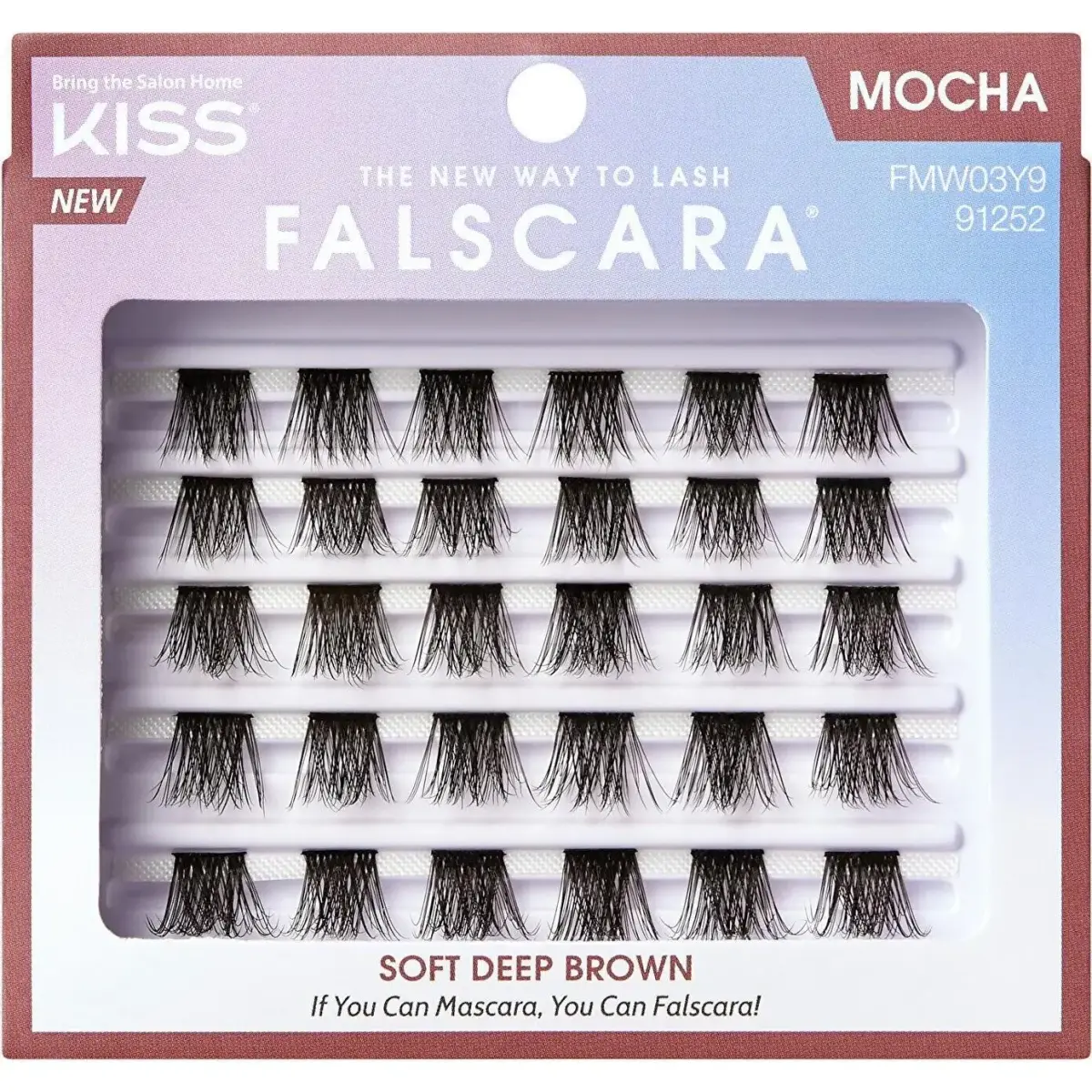 KISS, Ciglia Finte, Falscara Multi Wisps Mocha - 24 Pieces (Ciglia Artificiali)