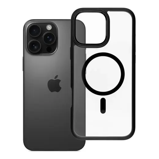 ROAR Mag Bumper telefono dėklas su MagSafe palaikymu iPhone 16 Pro Max juodas