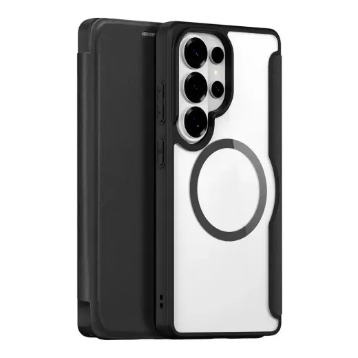 Dux Ducis Skin X Pro MagSafe Compatible Wallet Case for Samsung Galaxy S26 Ultra - Black