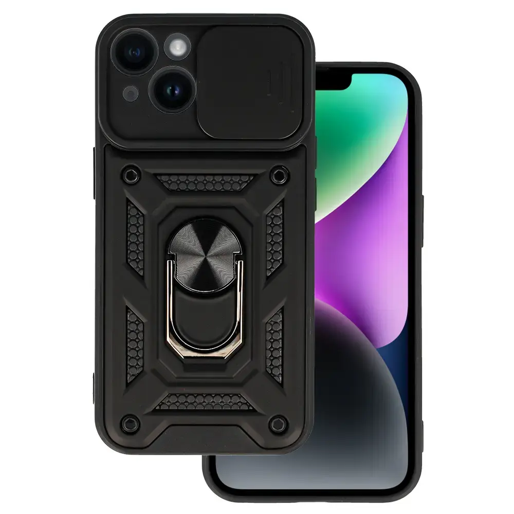 Slide Camera Armor maciņš telefonam iPhone 14 melns