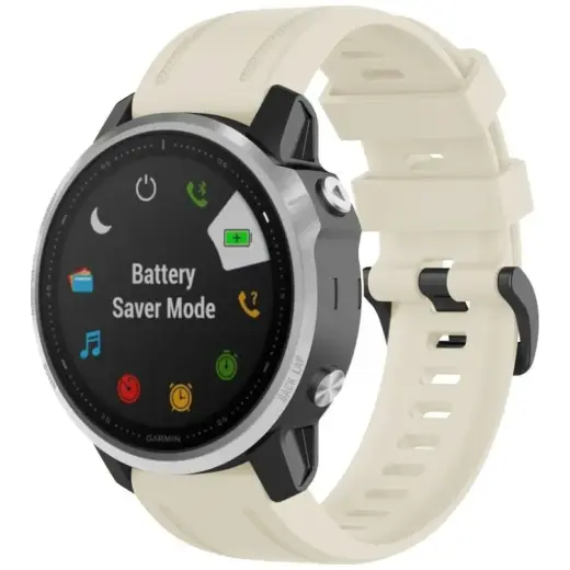 Beline Watch 2 viedpulksteņa siksniņa priekš Garmin Fenix 8/7S/6S/5S/mk3/mk3i | silikons | bēša