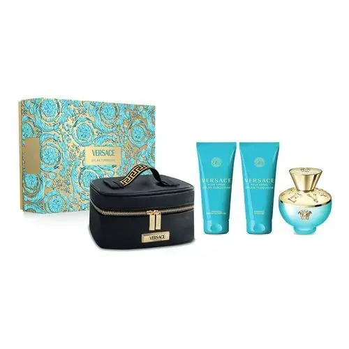 Versace Pour Femme Dylan Turquoise Gift Set 100ml EDT + 100ml Shower Gel + 100ml Body Gel+ Bag