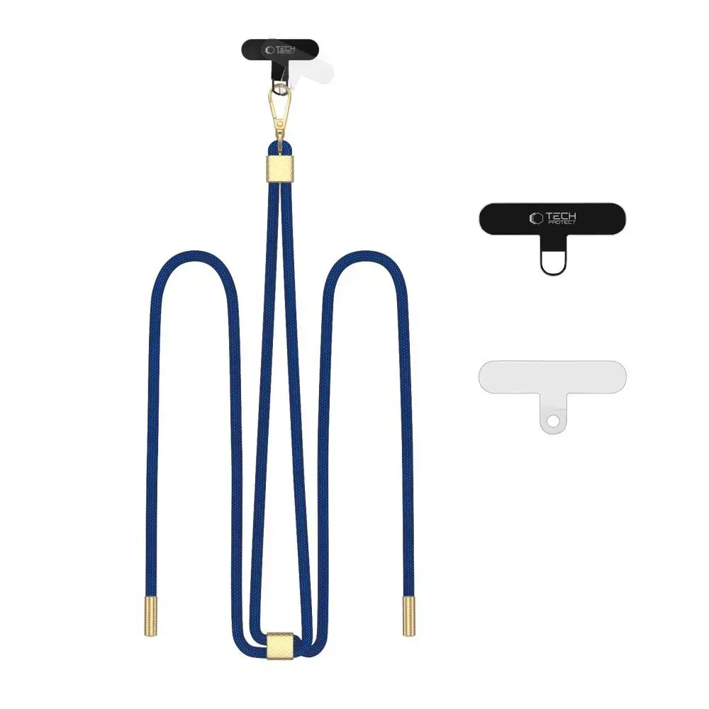 TECH-PROTECT C2S ROPE CROSSBODY STRAP NAVY BLUE|GOLD