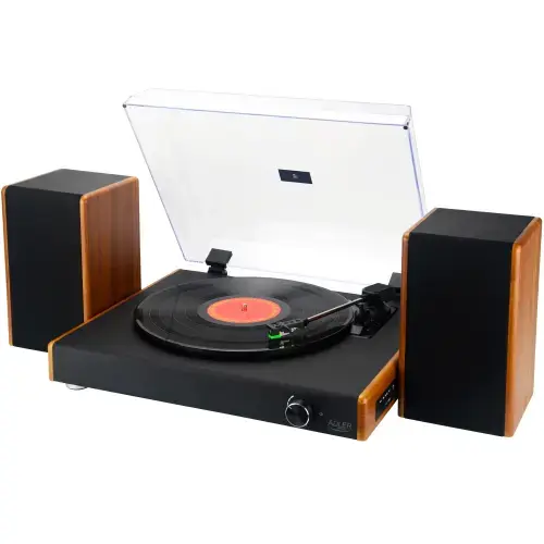 Adler AD 1915 Vinilplašu atskaņotājs ar USB|Bluetooth|USB ierakstīšanas funkciju un 2 skaļruņiem
