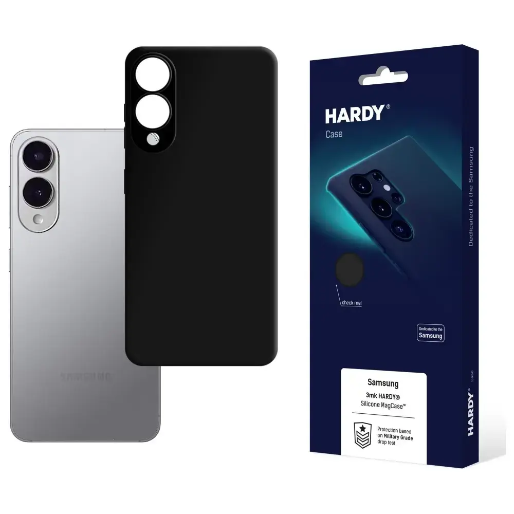 Etui 3MK HARDY Silicone MagCase do        Samsung Galaxy S25 Edge czarny