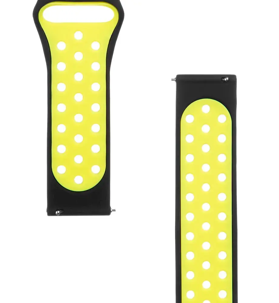 Tactical 195 Double Silicone Band 20mm Black|Yellow