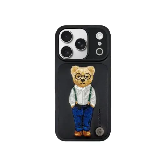 Zuck Bear London Classic maciņš telefonam iPhone 17 Pro melns