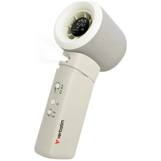 Handheld fan Verbatim Cool `n` Go Aqua Breeze white silver 32344
