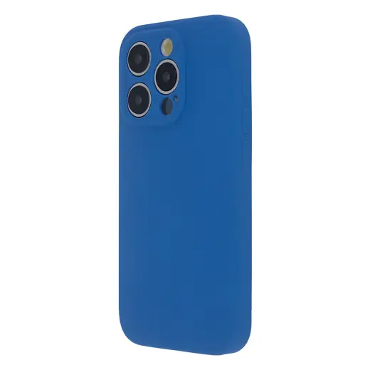 Soft Touch Mag phone case with MagSafe support for iPhone 14 blue