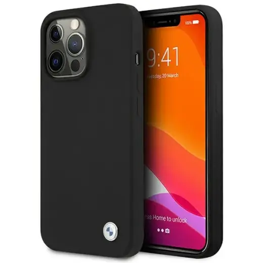 Etui BMW BMHCP13XSILBK iPhone 13 Pro Max 6,7" czarny|black hardcase Silicone Signature
