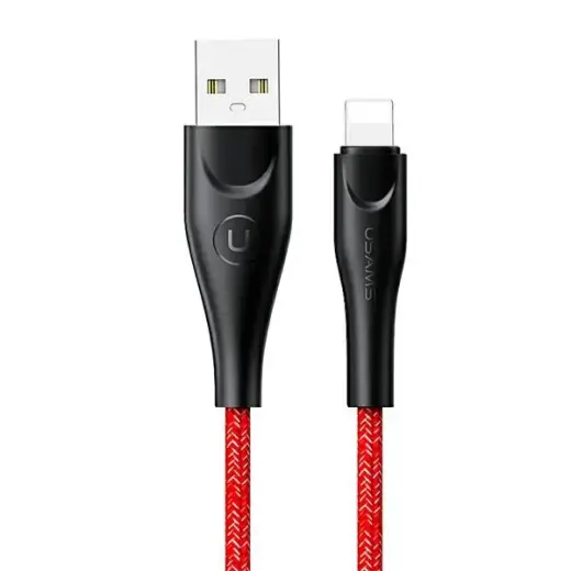 USAMS SJ394USB02 data transfer and charging cable | USB-A to Lightning | 10W | 2m | red