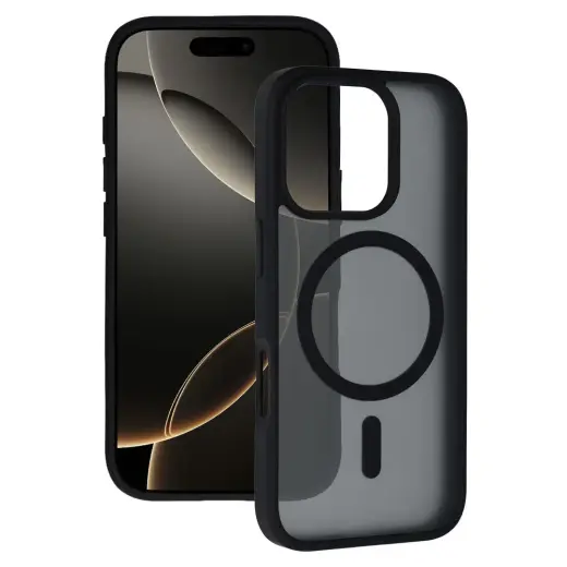 Tel Protect Aura Matte чехол с поддержкой MagSafe для телефона iPhone 16 Pro чёрный
