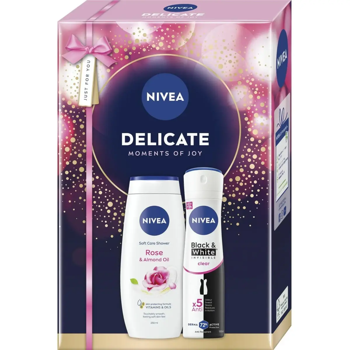 NIVEA, Set Regalo Bellezza, Geschenkset Box Deo Clear (Set per La Cura Del Corpo)