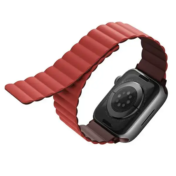 UNIQ viedpulksteņa siksniņa priekš Apple Watch (38/40/41 mm) | silikons | bordo/koraļļu