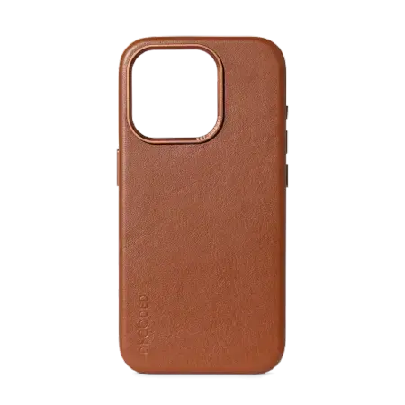 Decoded Leather Case with MagSafe for iPhone 15 Pro - brown