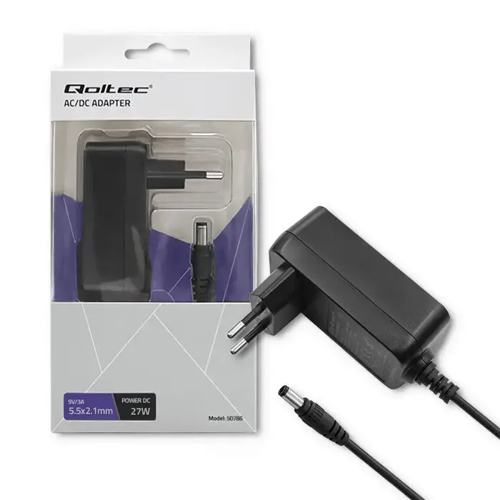 Qoltec Plug-in power supply  27W | 9V | 3A | 5.5*2.1