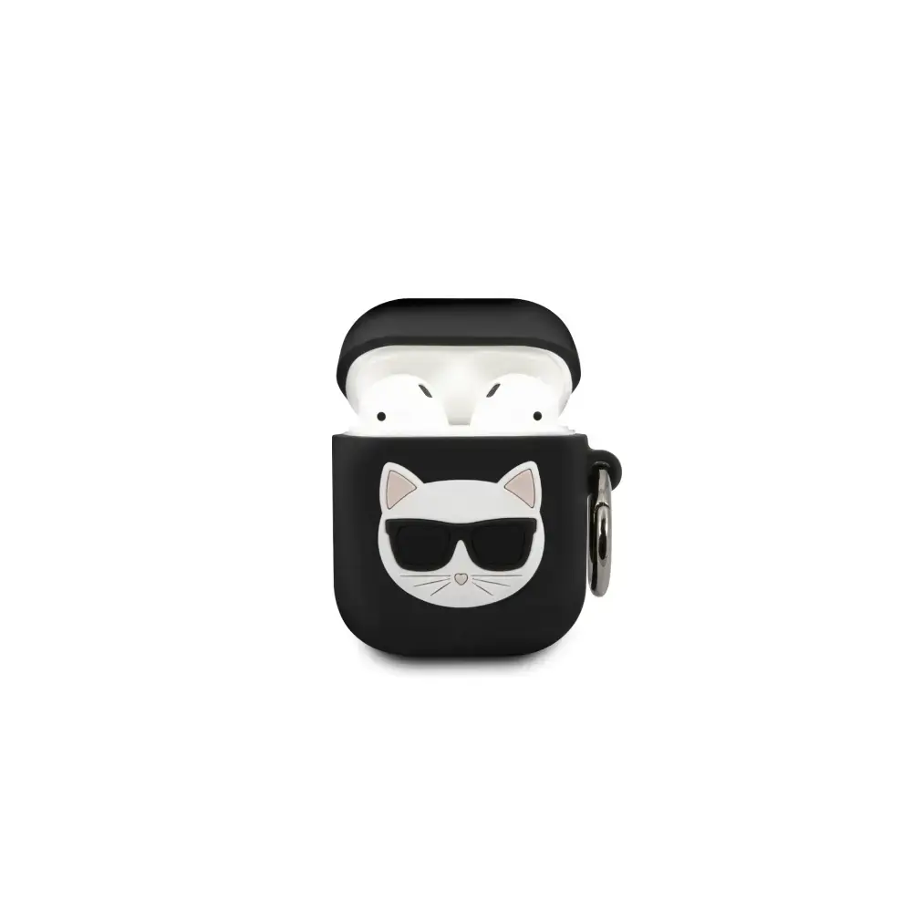 Karl Lagerfeld KLACA2SILCHBK Choupette silicone case for Apple Airpods 1 | 2 black