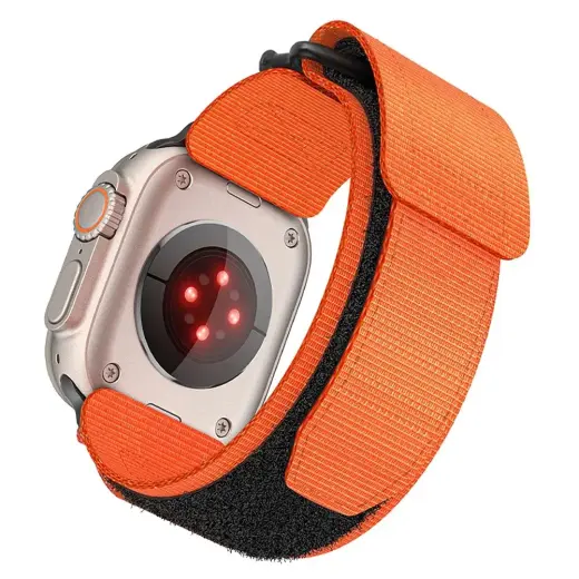 Forcell F-Design išmaniojo laikrodžio dirželis Apple Watch (38/40/41 mm) | nailoninis | oranžinis