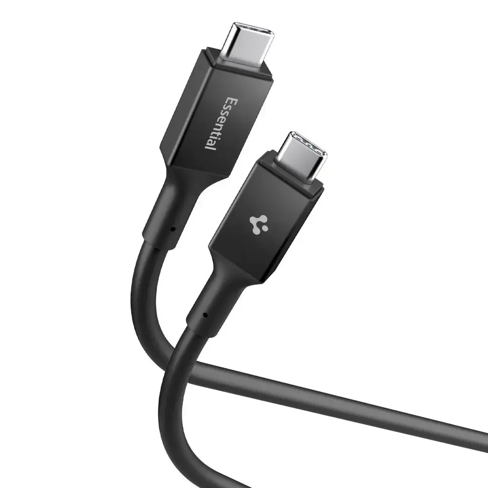 Spigen EB24012CC datu pārraides un uzlādes vads | USB-C uz USB-C | 240W | 1.2m | melns