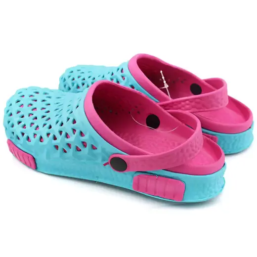 Garden slippers women's size 36 blue pink