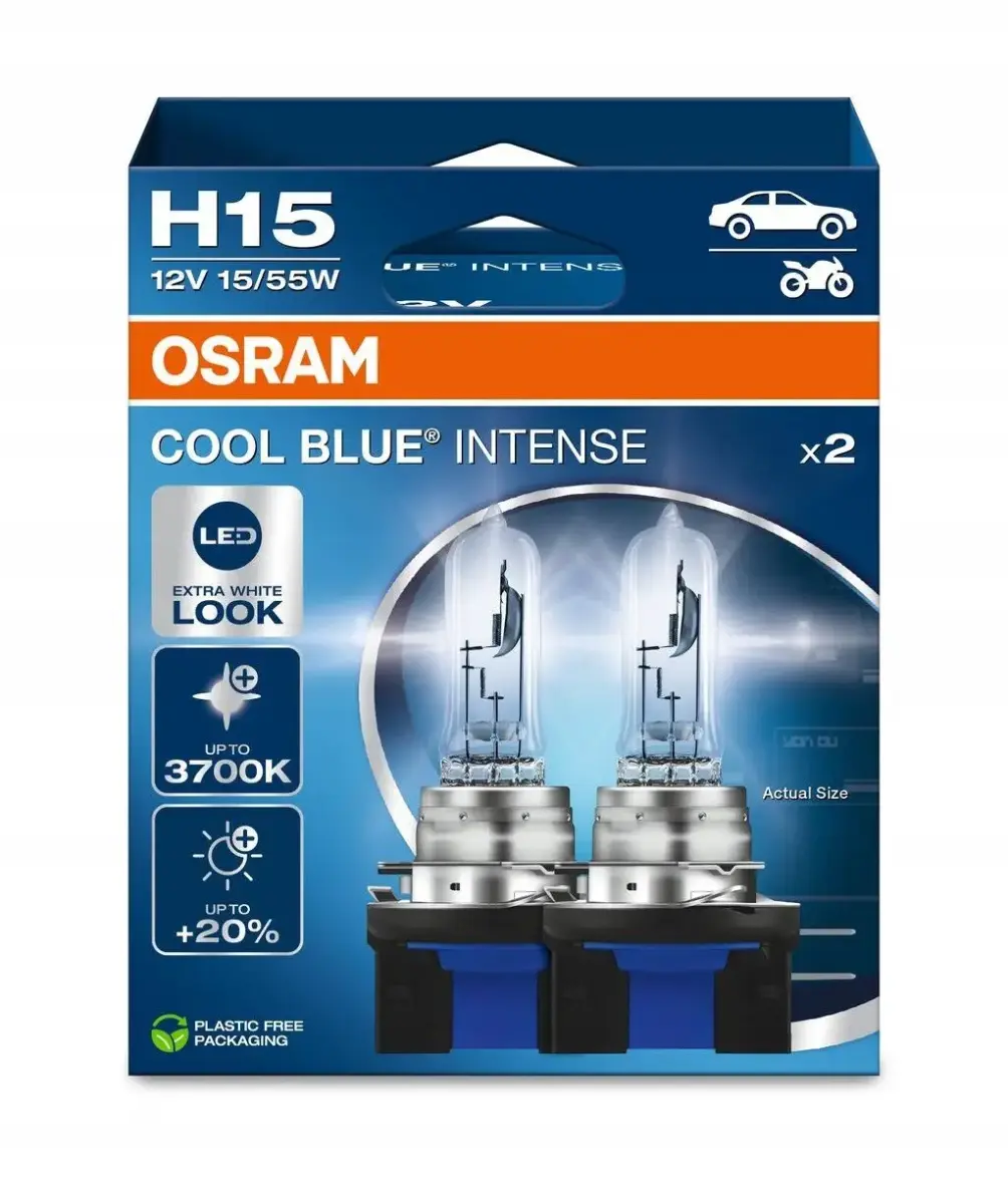 Bulb (Set of 2) H15 12V 55/15W PGJ23T-1 Cool Blue Intense NextGen