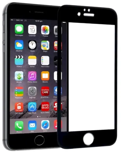 Fusion pilnam ekrānam aizsargstikls telefonam iPhone 6 | iPhone 6S melns