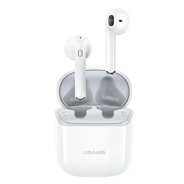 USAMS Słuchawki Bluetooth 5.0 TWS SYseries SY02 bezprzewodowe biały|white BHUSY01