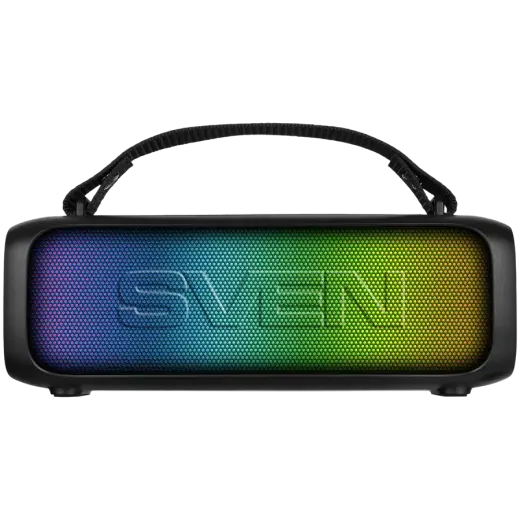 Speaker 2.0 portable SVEN PS-235, black (12W, TWS, ), power output 2x6W (RMS), Bluetooth, FM, USB, lithium 1500mA*h