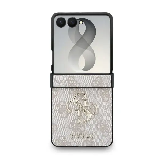 Guess PU 4G Metal Logo чехол для телефона Samsung Galaxy Z Flip 8 (F776) розовый