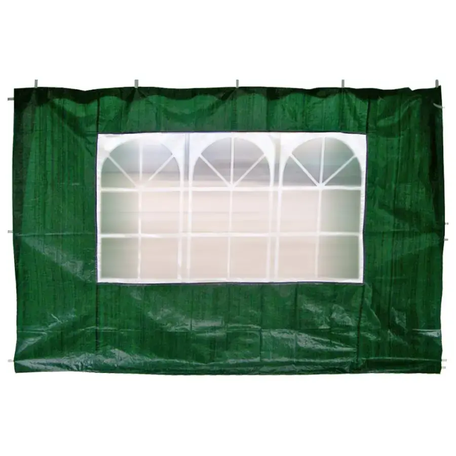 Wall for canopy 195x290cm green with window