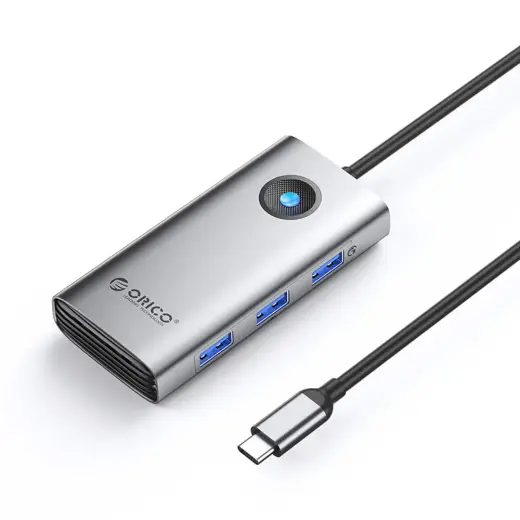 Orico PW11 6in1 USB-C Docking Station 3x USB-A 3.0 1x USB-C 3.0 1x USB-C PD 100 W 1x HDMI 4K 30Hz - Gray