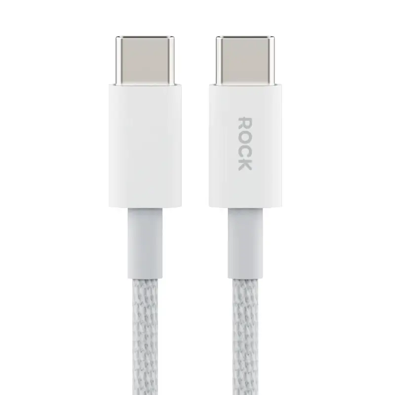Rock Z20 data transfer and charging cable | USB-C to USB-C | 60W | 1m | white